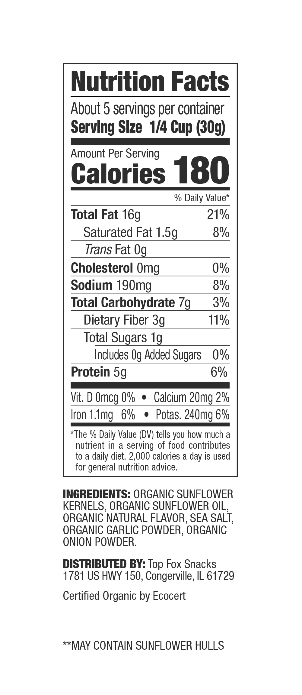 DILL PICKLE SUNFLOWER SEEDS