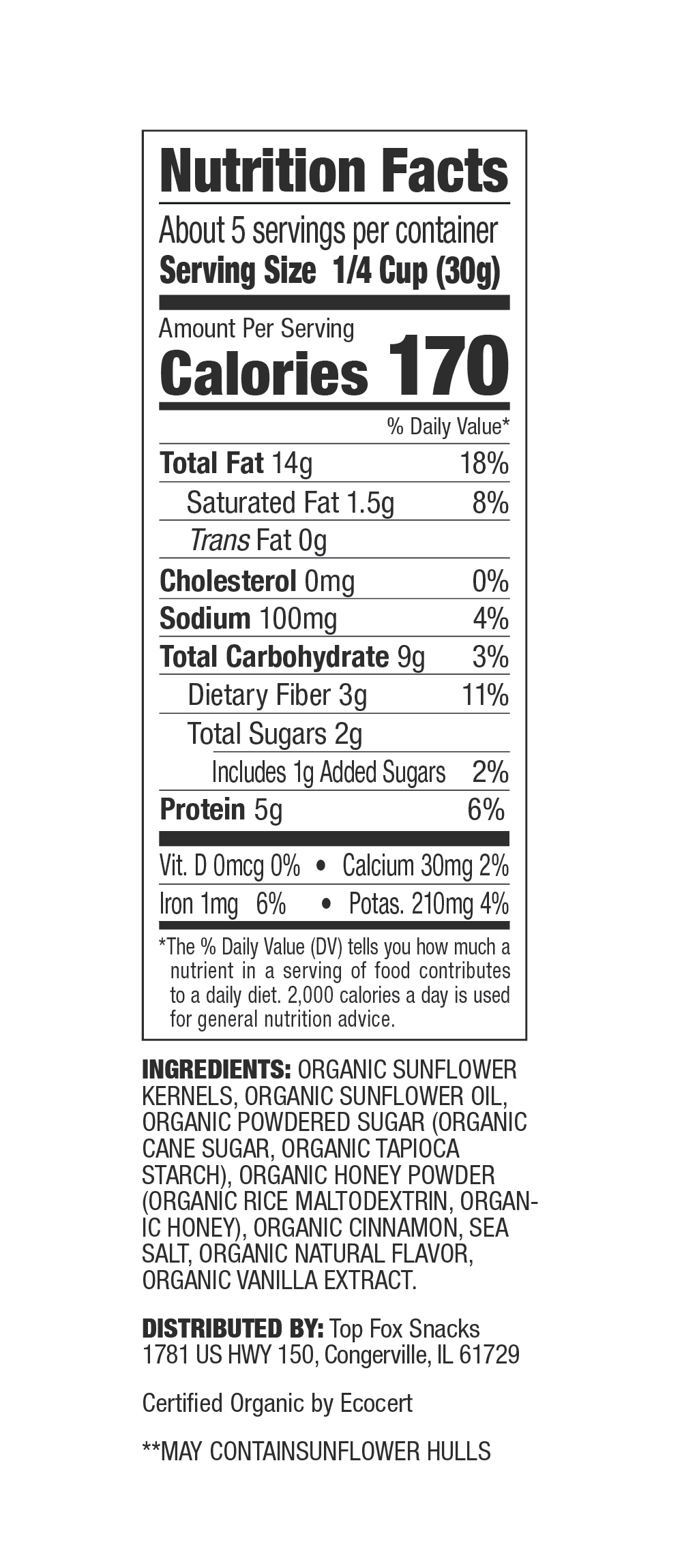 HONEY CINNAMON SUNFLOWER SEEDS