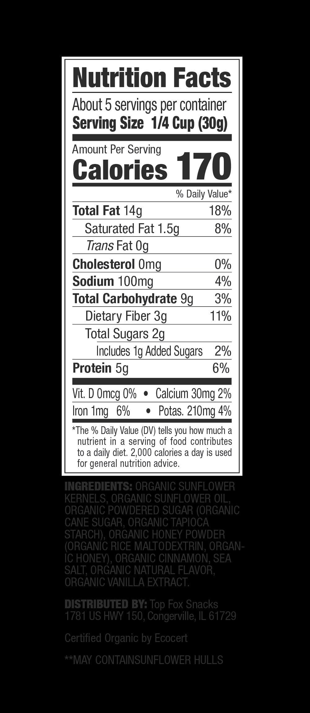 HONEY CINNAMON SUNFLOWER SEEDS