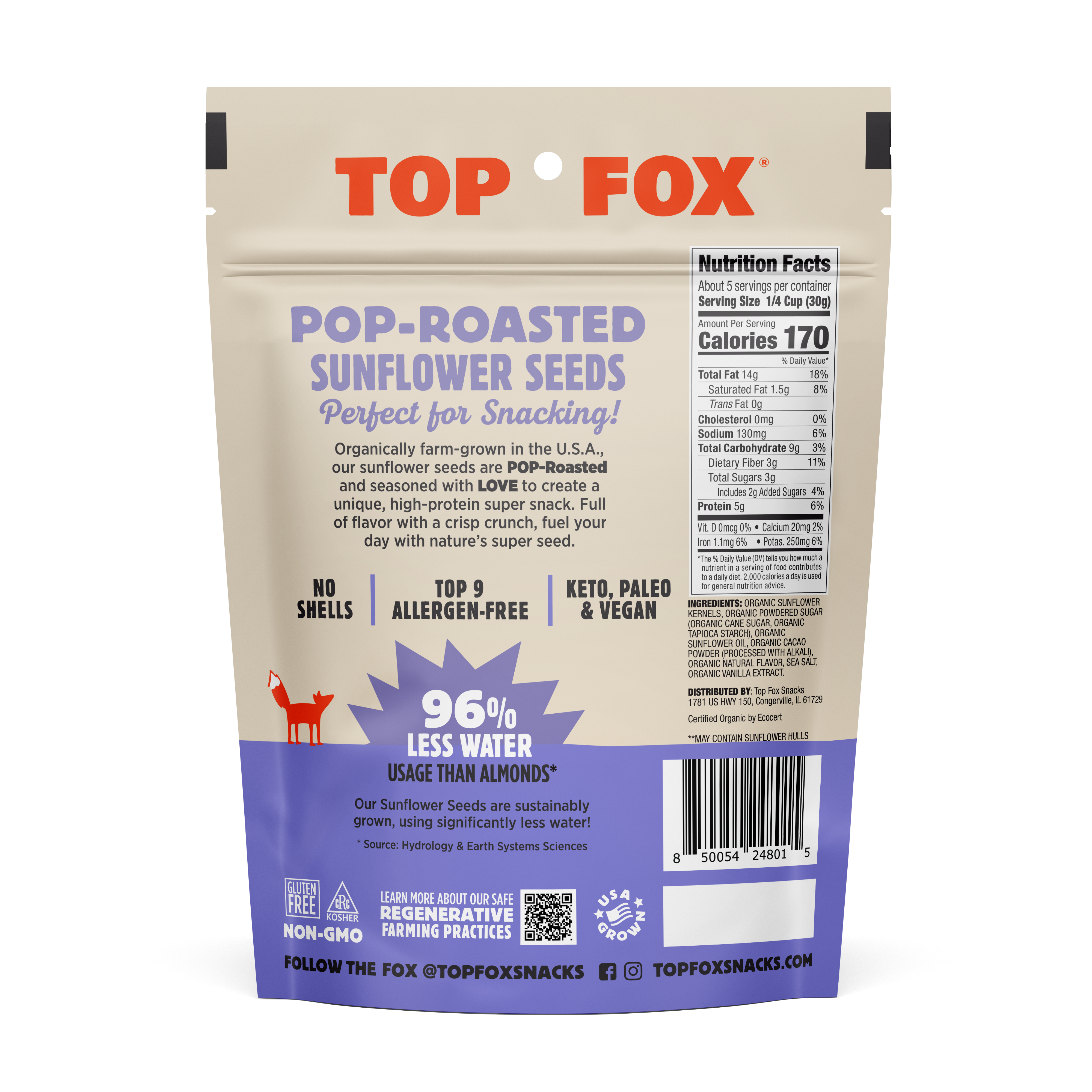 DARK CACAO & SEA SALT SUNFLOWER SEEDS